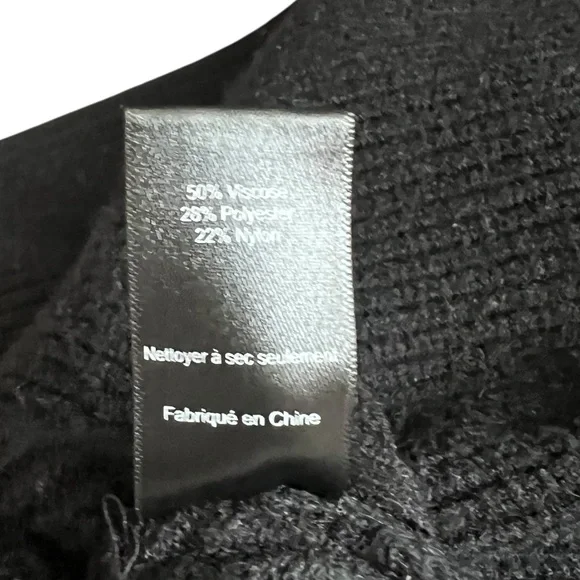 ASTR Revolve Women’s Taissa Bolero Black Knit Shrug Turtleneck Mockneck Sweater - Picture 9 of 11